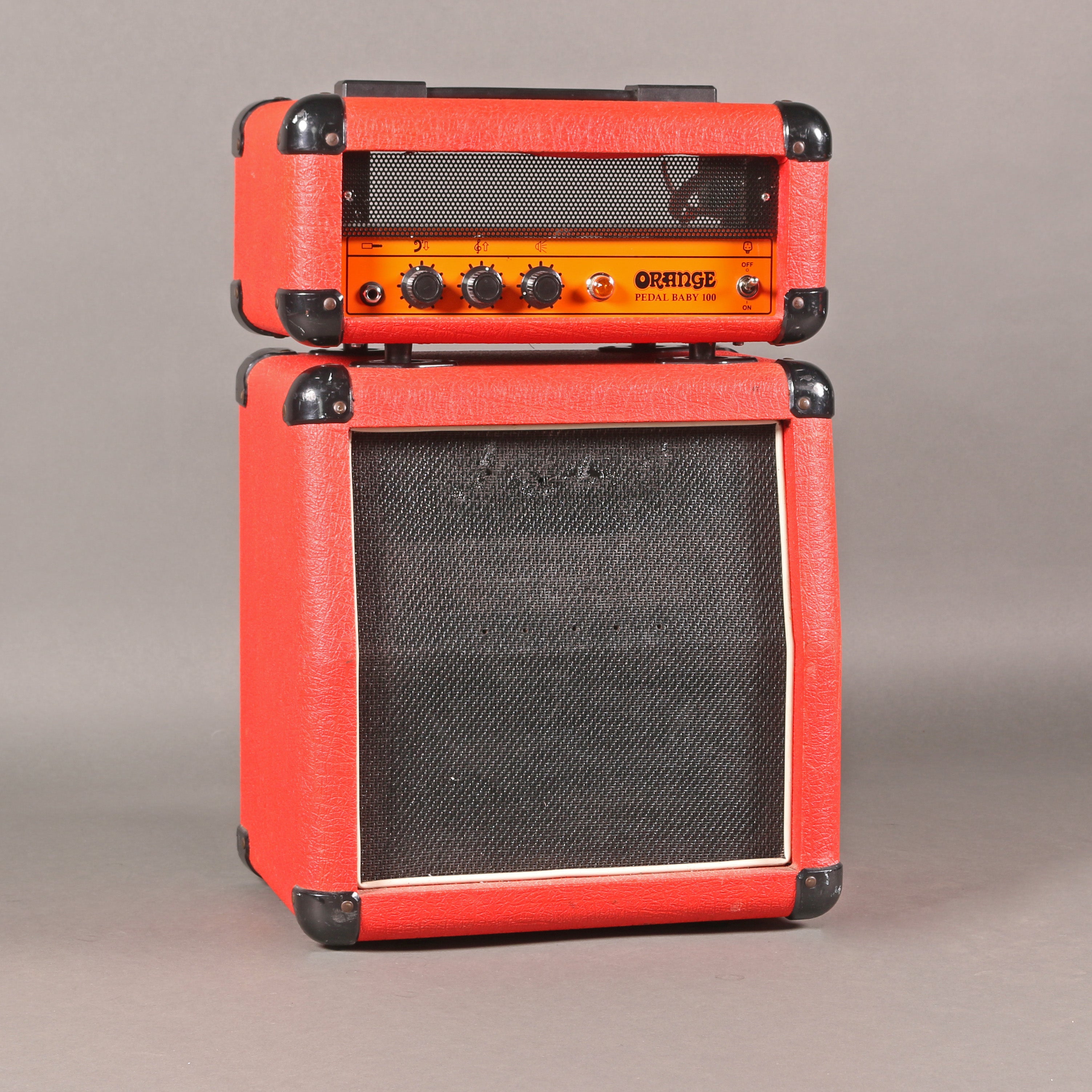 Orange Pedal Baby 100 w/ Marshall Mini Stack Housing